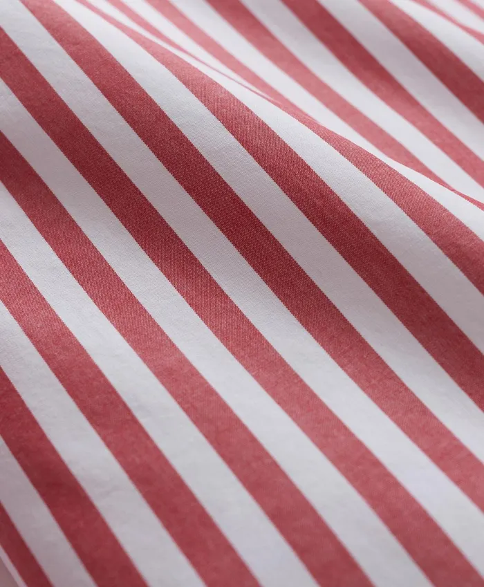 Men Friday Shirt Poplin Butcher Striped Red Brooks Brothers Sport Shirts