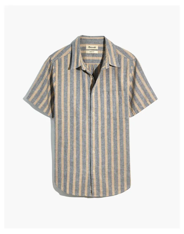 Men Hemp Cotton Perfect Short Sleeve Shirt Heirloom Blue Madewell Shirts Men Hemp Cotton Perfect Short Sleeve Shirt Heirloom Blue Madewell Shirts