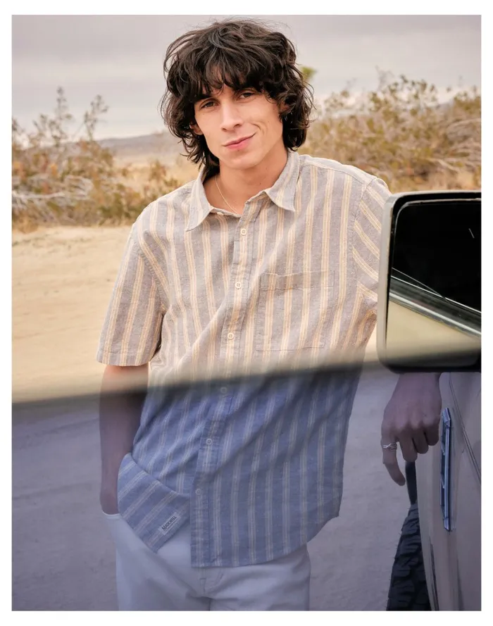 Men Hemp Cotton Perfect Short Sleeve Shirt Heirloom Blue Madewell Shirts Men Hemp Cotton Perfect Short Sleeve Shirt Heirloom Blue Madewell Shirts