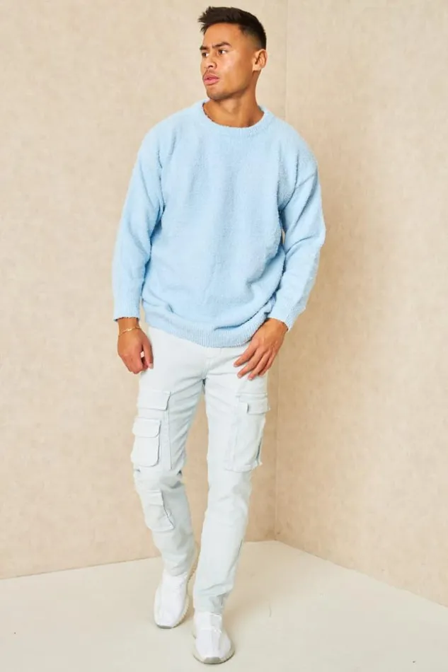 Men Jeans Bleu Ciel Coupe Droite Poches Cargo Bleuclair Brentiny Paris Pants Men Jeans Bleu Ciel Coupe Droite Poches Cargo Bleuclair Brentiny Paris Pants