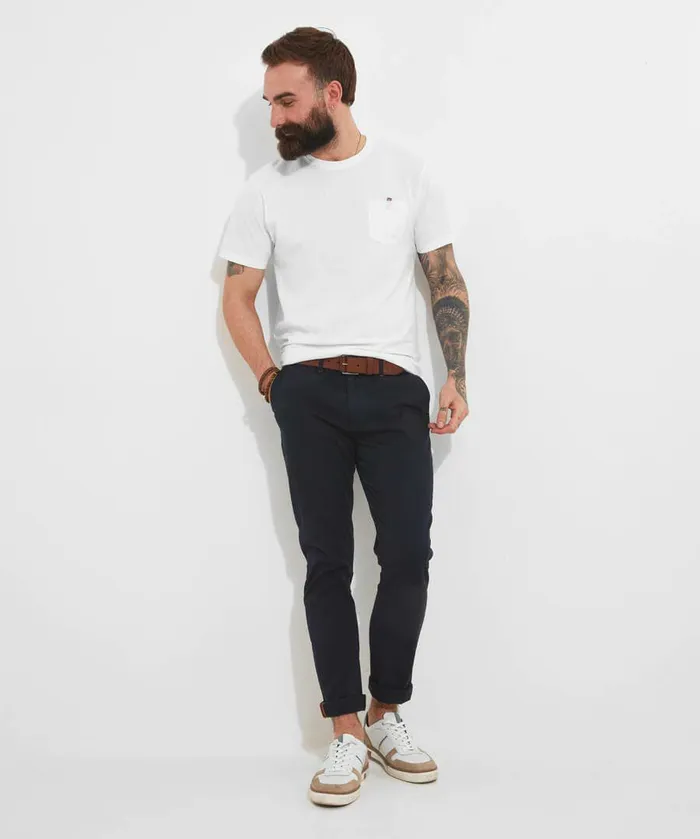 Men Joe Browns Charming Chino Trousers Navysand