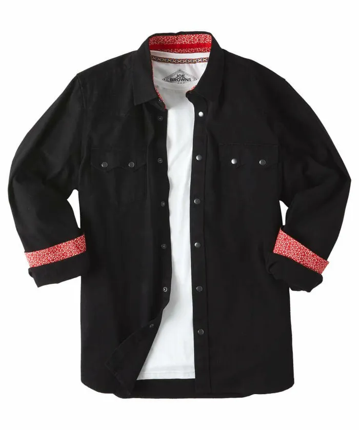 Men Joe Browns On The Road Shirt Black Men Joe Browns On The Road Shirt Black