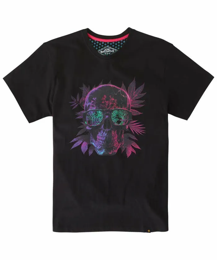 Men Joe Browns Sunshine Skull Tee Black Men Joe Browns Sunshine Skull Tee Black
