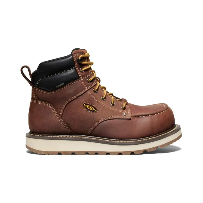 Men KEEN Boots Cincinnati 6quot Waterproof CarbonFiber Toe Work Boot