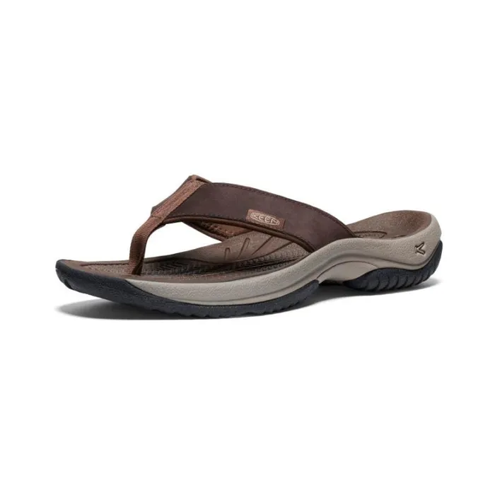 Men KEEN Sandals Kona Flip JavaDark Earth Leather FlipFlop Men KEEN Sandals Kona Flip JavaDark Earth Leather FlipFlop