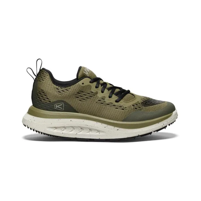 Men KEEN Shoes WK400 Martini OliveBlack Leather Walking Shoe