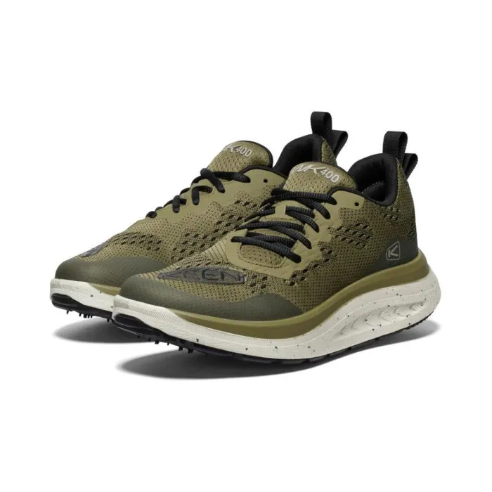 Men KEEN Shoes WK400 Martini OliveBlack Leather Walking Shoe Men KEEN Shoes WK400 Martini OliveBlack Leather Walking Shoe