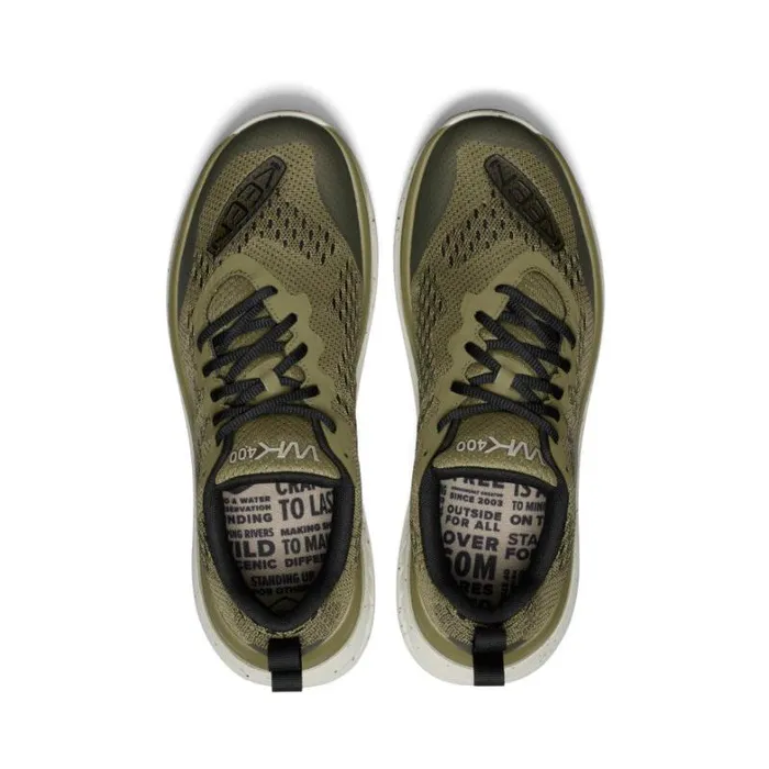 Men KEEN Shoes WK400 Martini OliveBlack Leather Walking Shoe Men KEEN Shoes WK400 Martini OliveBlack Leather Walking Shoe