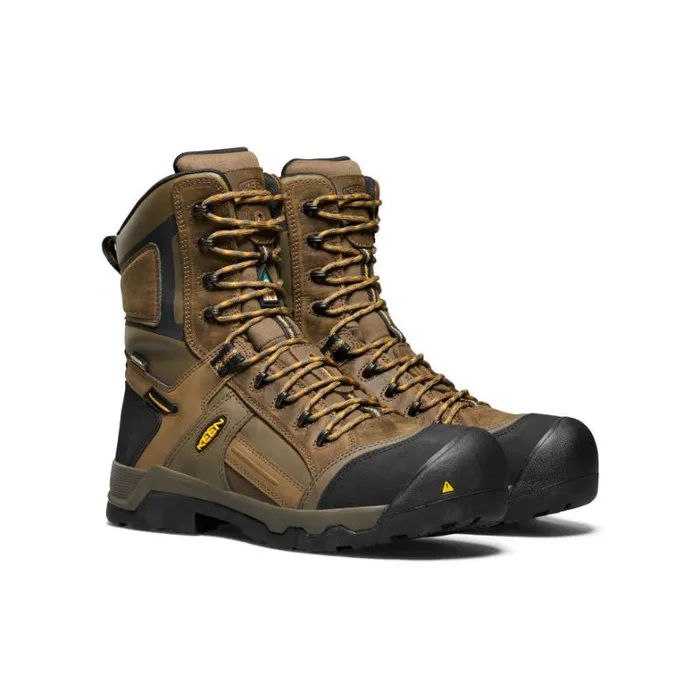 Men KEEN Winter Brown Work Boots 8211 CSA Davenport 8quot 200G Men KEEN Winter Brown Work Boots 8211 CSA Davenport 8quot 200G