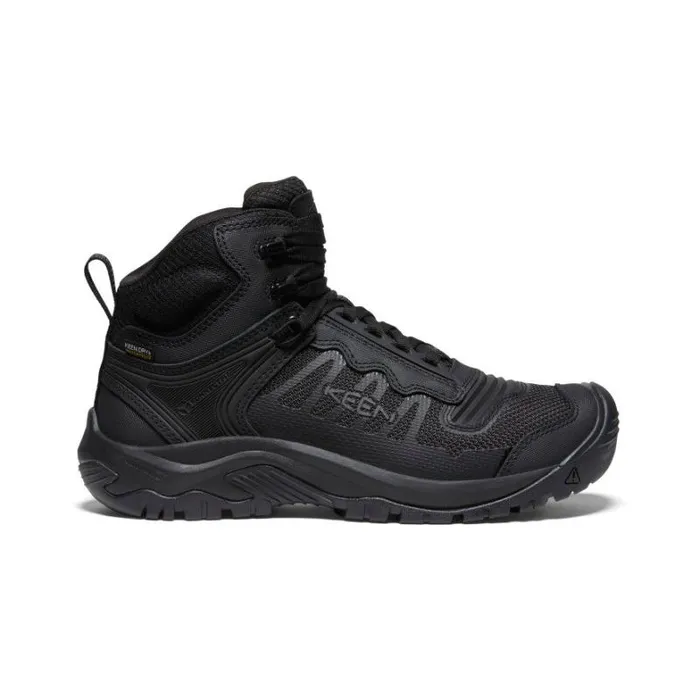 Men KEEN Work Boots and Shoes Black Work Boots Soft Toe 8211 Reno Mid KBF WP