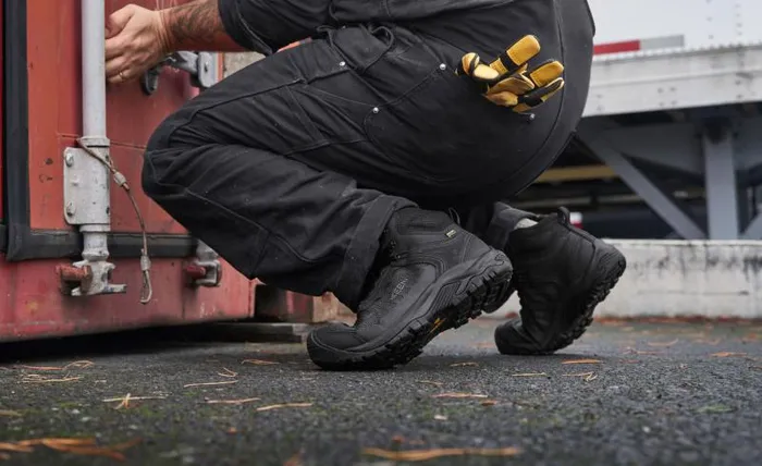 Men KEEN Work Boots and Shoes Black Work Boots Soft Toe 8211 Reno Mid KBF WP Men KEEN Work Boots and Shoes Black Work Boots Soft Toe 8211 Reno Mid KBF WP