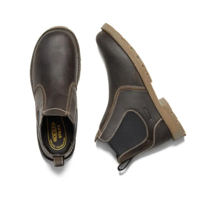 Men KEEN Work Boots and Shoes Seattle Romeo Soft Toe Cascade BrownBlack Men KEEN Work Boots and Shoes Seattle Romeo Soft Toe Cascade BrownBlack