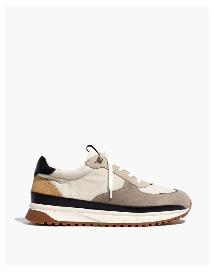 Men Kickoff Trainer Sneakers In Resourced Canvas And Suede Moon Rock Multi Madewell Sneakers