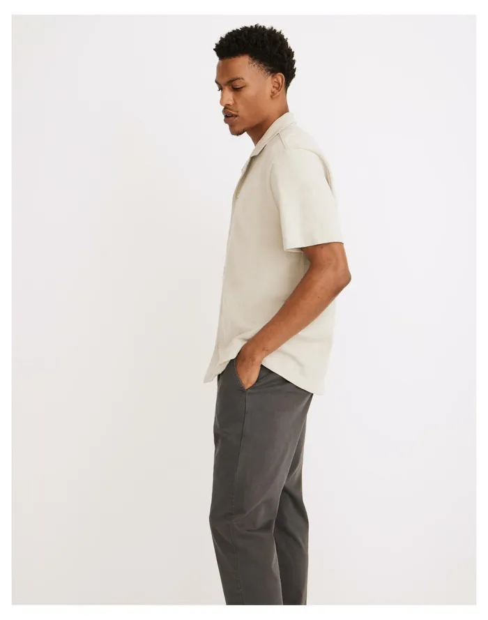 Men Knit Easy Short Sleeve Camp Shirt Sunfaded Sage Madewell Tees Men Knit Easy Short Sleeve Camp Shirt Sunfaded Sage Madewell Tees