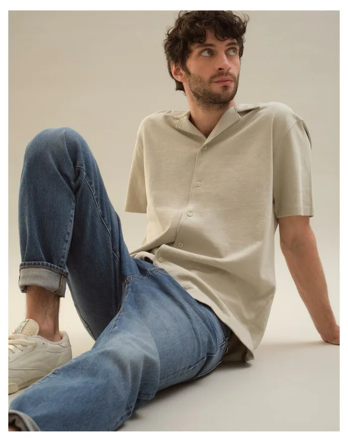 Men Knit Easy Short Sleeve Camp Shirt Sunfaded Sage Madewell Tees Men Knit Easy Short Sleeve Camp Shirt Sunfaded Sage Madewell Tees