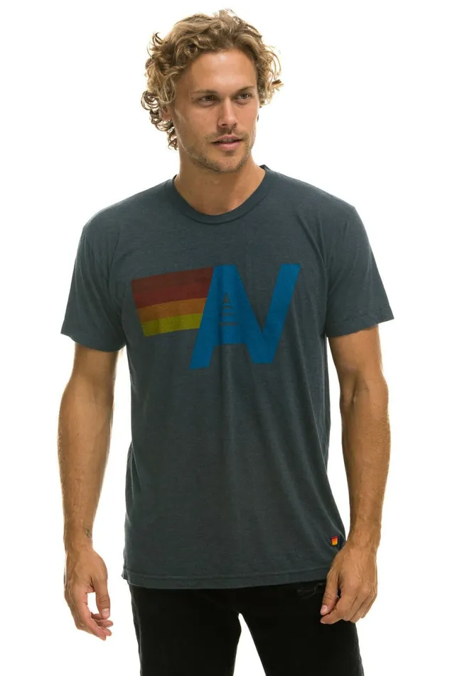 Men LOGO TEE 8211 VINTAGE CHARCOAL Aviator Nation Tees Men LOGO TEE 8211 VINTAGE CHARCOAL Aviator Nation Tees