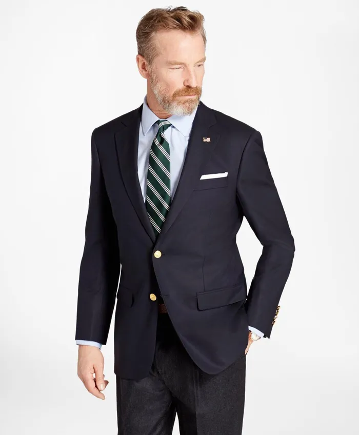 Men Madison TraditionalFit TwoButton 1818 Blazer Navy Brooks Brothers Sport Coats and Blazers Men Madison TraditionalFit TwoButton 1818 Blazer Navy Brooks Brothers Sport Coats and Blazers