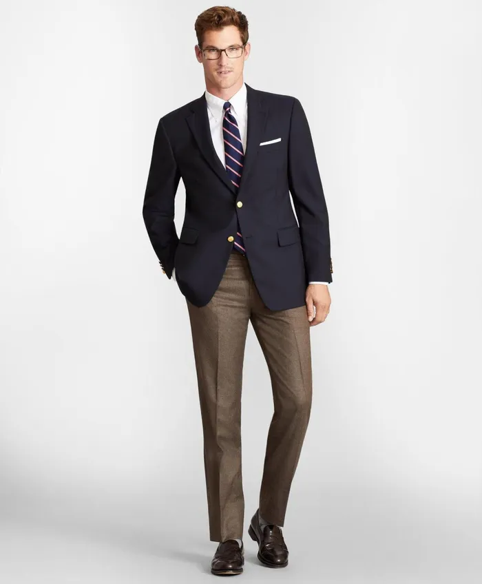 Men Madison TraditionalFit TwoButton Classic 1818 Blazer Navy Brooks Brothers Sport Coats and Blazers Men Madison TraditionalFit TwoButton Classic 1818 Blazer Navy Brooks Brothers Sport Coats and Blazers