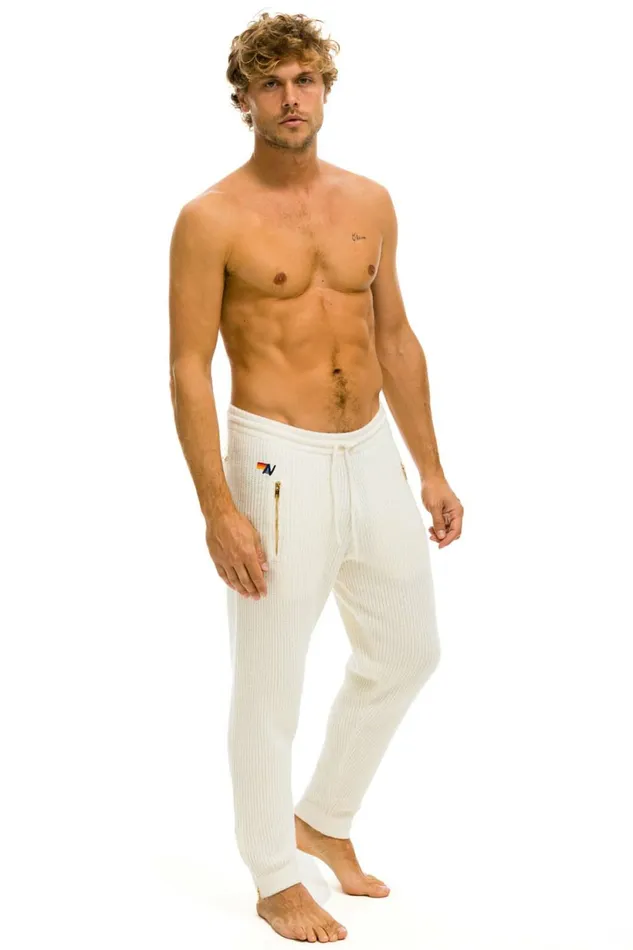 Men MEN039S VINTAGE CABIN CASHMERE SWEATER PANT VINTAGE WHITE Aviator Nation Sweatpants Men MEN039S VINTAGE CABIN CASHMERE SWEATER PANT VINTAGE WHITE Aviator Nation Sweatpants