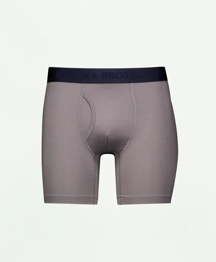 Men Modal Boxer Briefs Charcoal Brooks Brothers Underwear