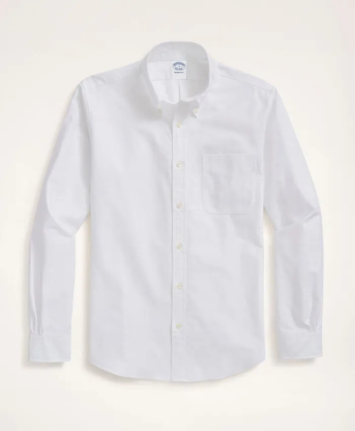 Men Original Polo ButtonDown Oxford Shirt White Brooks Brothers Sport Shirts