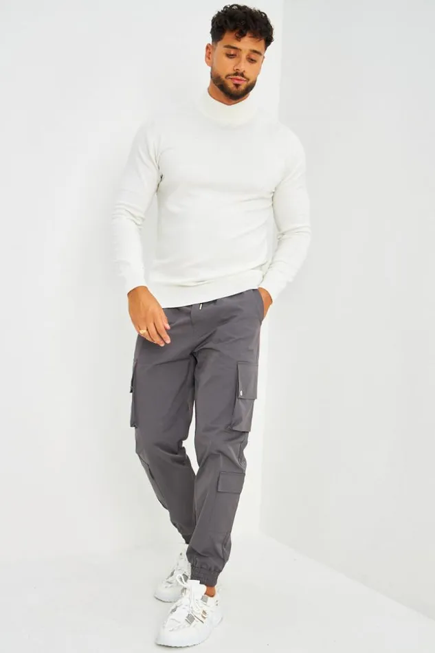 Men Pantalon De Jogging Gris Fonc Double Poches Cargo Grey Brentiny Paris Pants Men Pantalon De Jogging Gris Fonc Double Poches Cargo Grey Brentiny Paris Pants