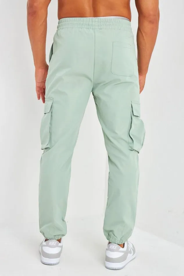 Men Pantalon De Jogging Vert Clair Poches Cargo Rabat Green Brentiny Paris Pants Men Pantalon De Jogging Vert Clair Poches Cargo Rabat Green Brentiny Paris Pants