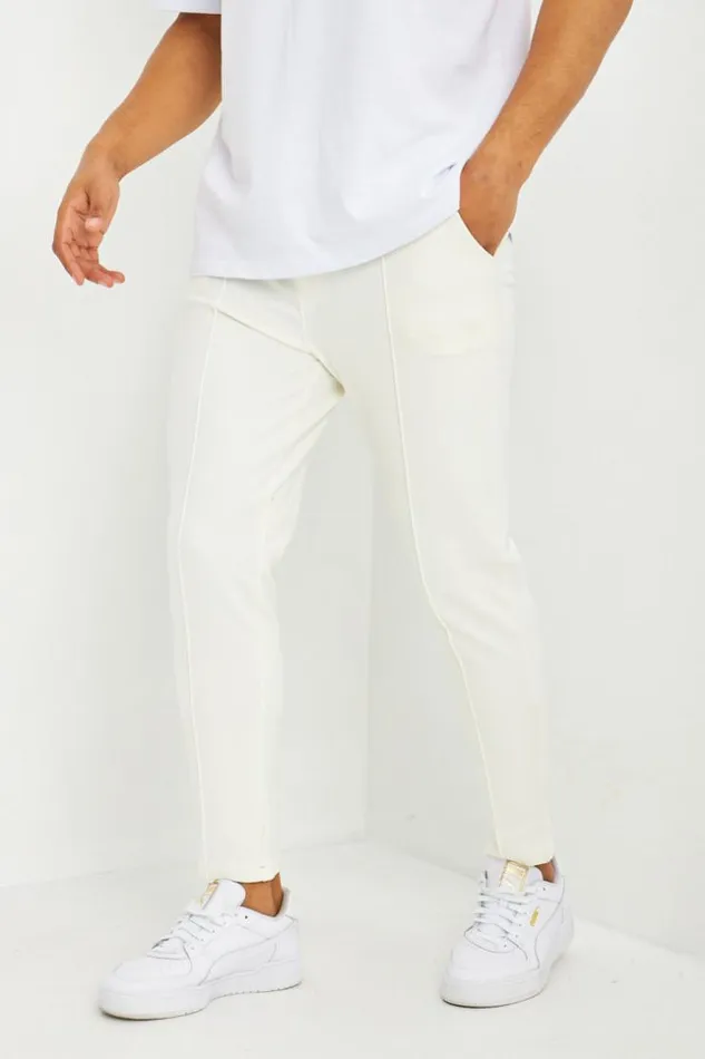 Men Pantalon Pinces Blanc White Brentiny Paris Pants