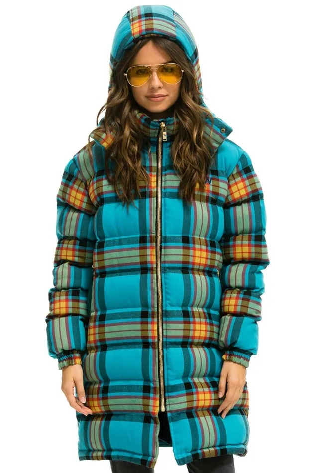 Men PLAID UNISEX LONG TREKKER JACKET 8211 JACKSON PLAID Aviator Nation Outerwear