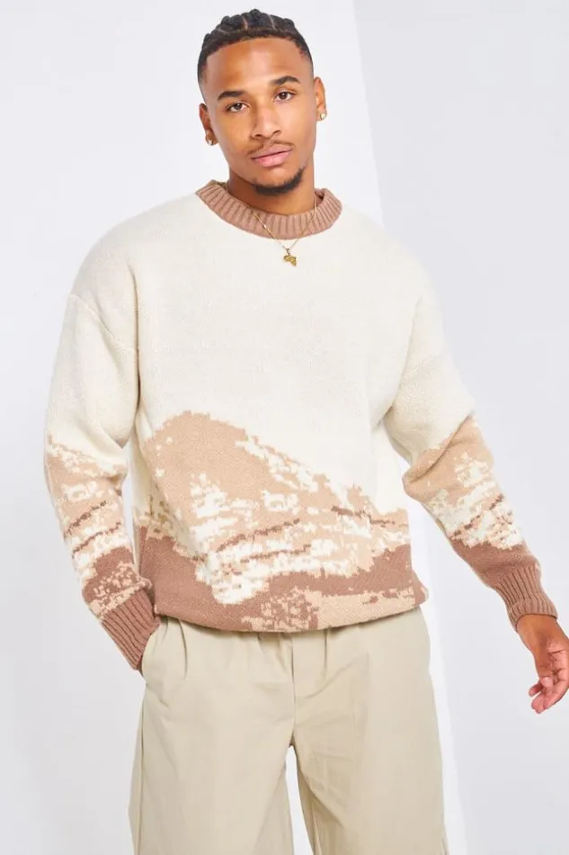 Men Pull Beige En Laine Tricolore Beige Brentiny Paris Sweatshirts and Pullovers Men Pull Beige En Laine Tricolore Beige Brentiny Paris Sweatshirts and Pullovers