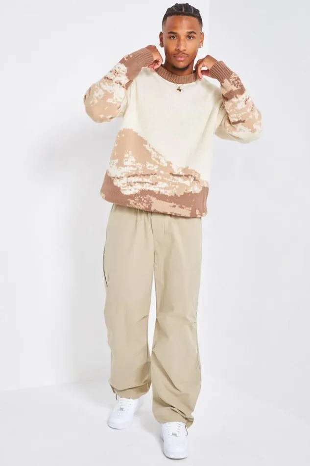 Men Pull Beige En Laine Tricolore Beige Brentiny Paris Sweatshirts and Pullovers Men Pull Beige En Laine Tricolore Beige Brentiny Paris Sweatshirts and Pullovers