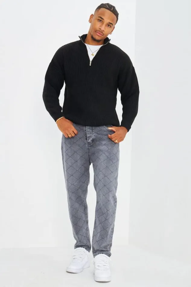 Men Pull Noir En Maille Col Zipp Black Brentiny Paris Sweatshirts and Pullovers Men Pull Noir En Maille Col Zipp Black Brentiny Paris Sweatshirts and Pullovers