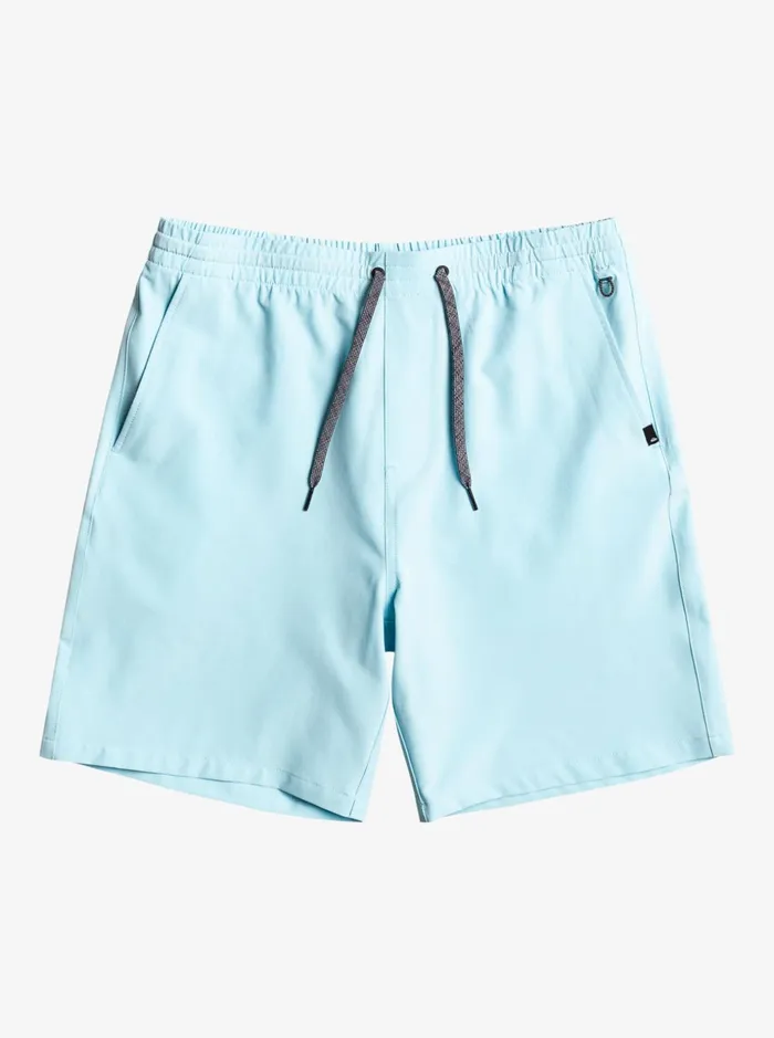 Men Quiksilver Boardshorts Ocean Elastic Waist 18034 Amphibian Shorts Sky Blue
