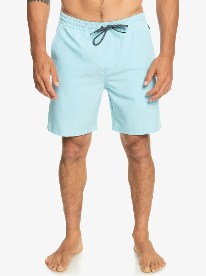 Men Quiksilver Boardshorts Ocean Elastic Waist 18034 Amphibian Shorts Sky Blue Men Quiksilver Boardshorts Ocean Elastic Waist 18034 Amphibian Shorts Sky Blue