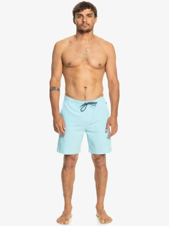Men Quiksilver Boardshorts Ocean Elastic Waist 18034 Amphibian Shorts Sky Blue Men Quiksilver Boardshorts Ocean Elastic Waist 18034 Amphibian Shorts Sky Blue