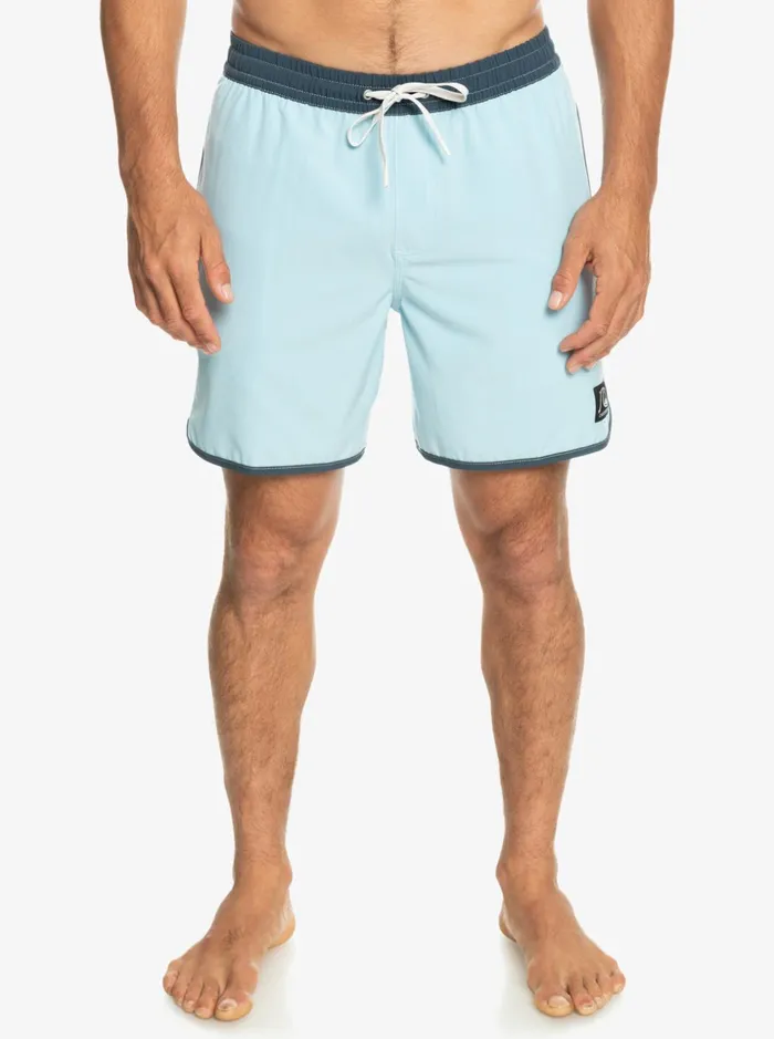 Men Quiksilver Boardshorts Original Scallop 17034 Volleys Sky Blue Men Quiksilver Boardshorts Original Scallop 17034 Volleys Sky Blue