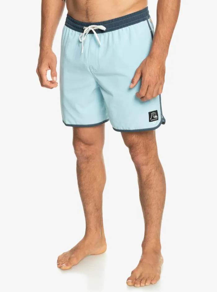 Men Quiksilver Boardshorts Original Scallop 17034 Volleys Sky Blue Men Quiksilver Boardshorts Original Scallop 17034 Volleys Sky Blue
