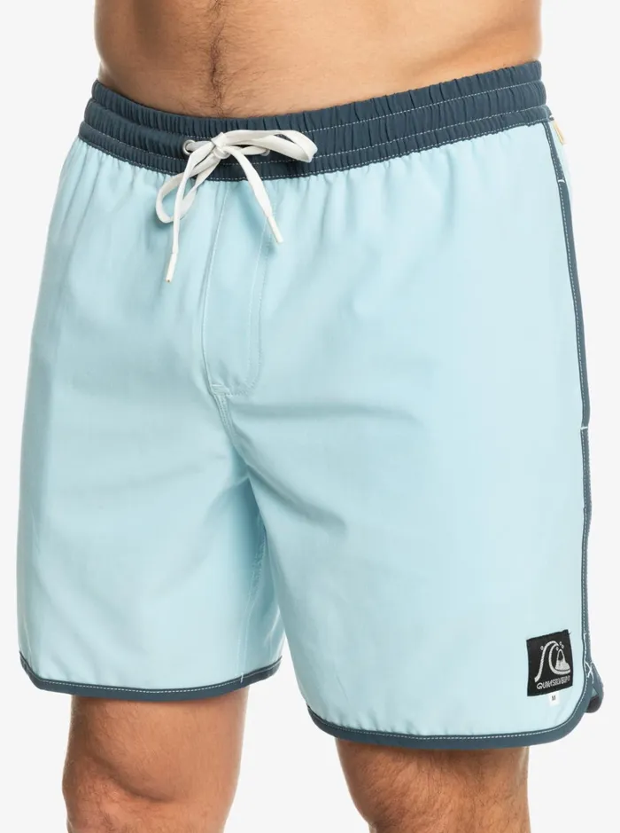 Men Quiksilver Boardshorts Original Scallop 17034 Volleys Sky Blue Men Quiksilver Boardshorts Original Scallop 17034 Volleys Sky Blue