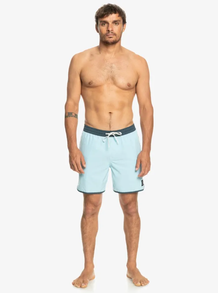 Men Quiksilver Boardshorts Original Scallop 17034 Volleys Sky Blue Men Quiksilver Boardshorts Original Scallop 17034 Volleys Sky Blue