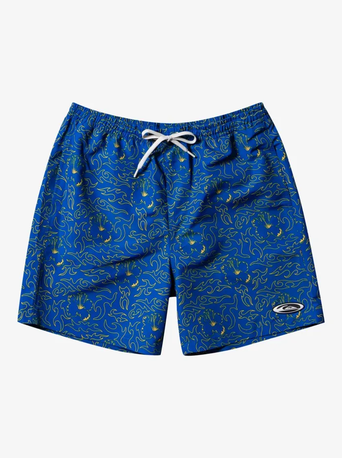 Men Quiksilver Boardshorts Saturn 18034 Volleys Turkish Sea