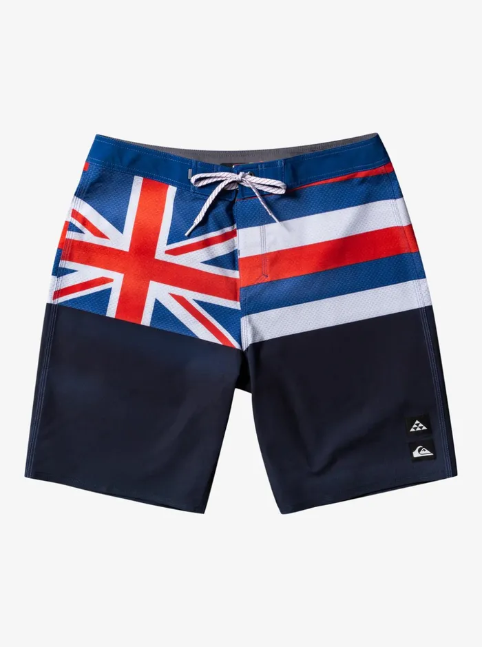 Men Quiksilver Boardshorts Surfsilk Hawaii Pride 20034 Boardshorts Navy Blazer