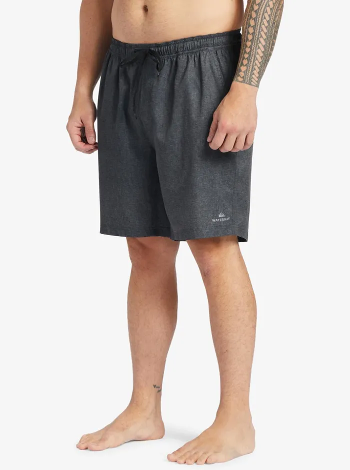 Men Quiksilver Boardshorts Waterman After Surf Stretch 20034 Amphibian Boardshorts Black Heather Men Quiksilver Boardshorts Waterman After Surf Stretch 20034 Amphibian Boardshorts Black Heather