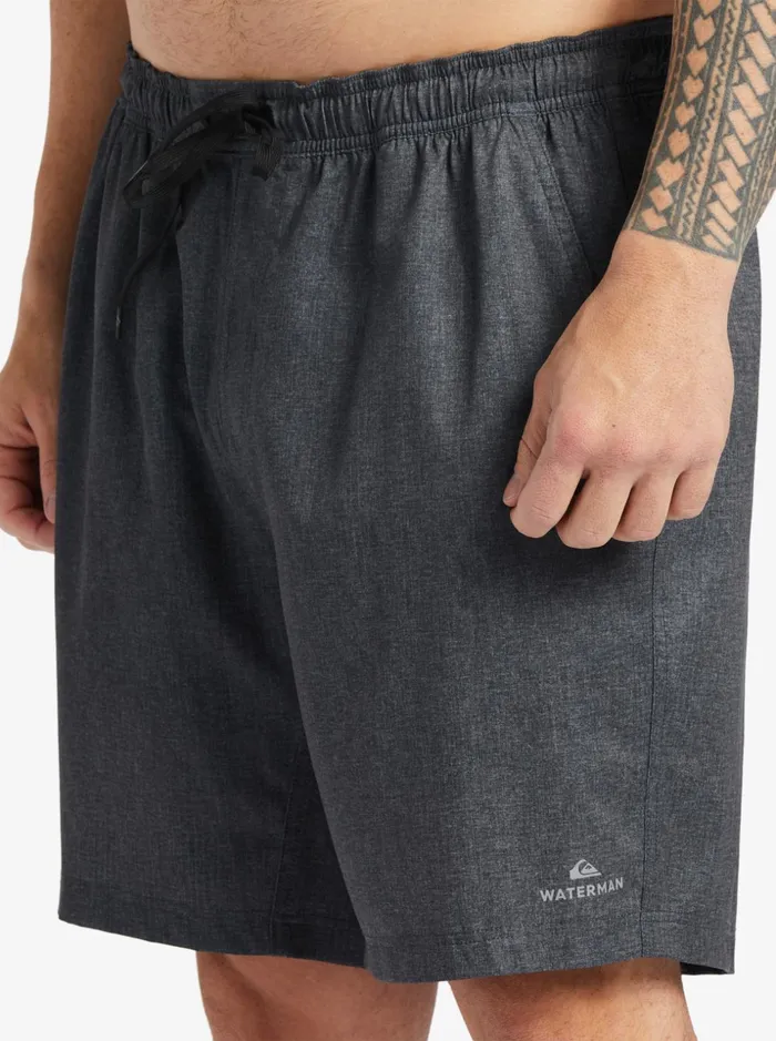 Men Quiksilver Boardshorts Waterman After Surf Stretch 20034 Amphibian Boardshorts Black Heather Men Quiksilver Boardshorts Waterman After Surf Stretch 20034 Amphibian Boardshorts Black Heather