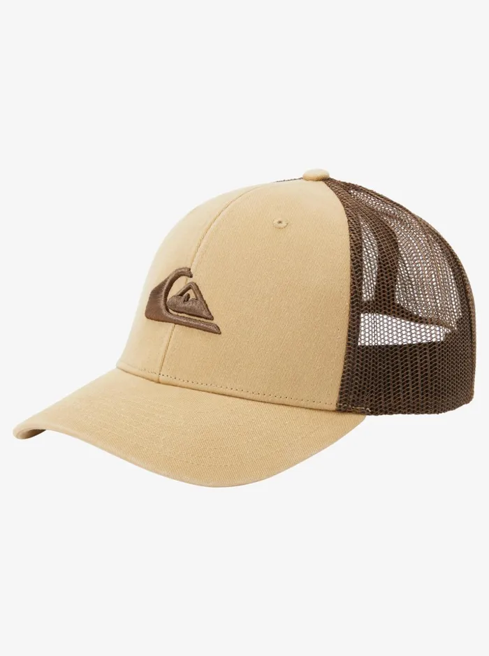 Men Quiksilver Hats Grounder Trucker Hat Taos Taupe
