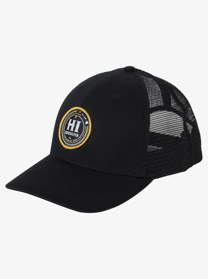 Men Quiksilver Hats Hawaii Survivor Trucker Hat Black