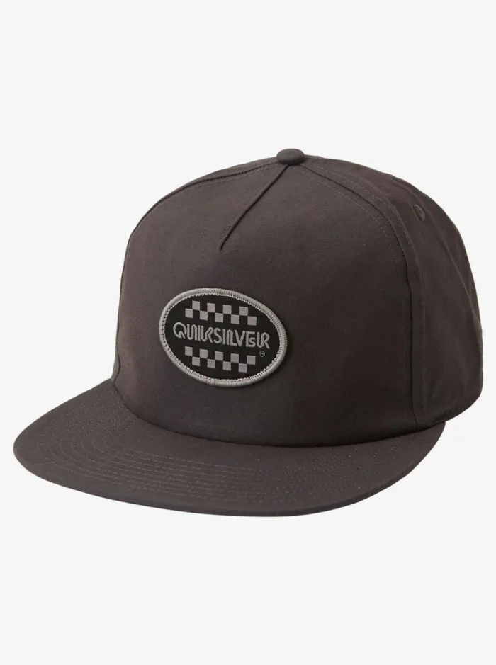 Men Quiksilver Hats Patch Mate Snapback Hat Tarmac