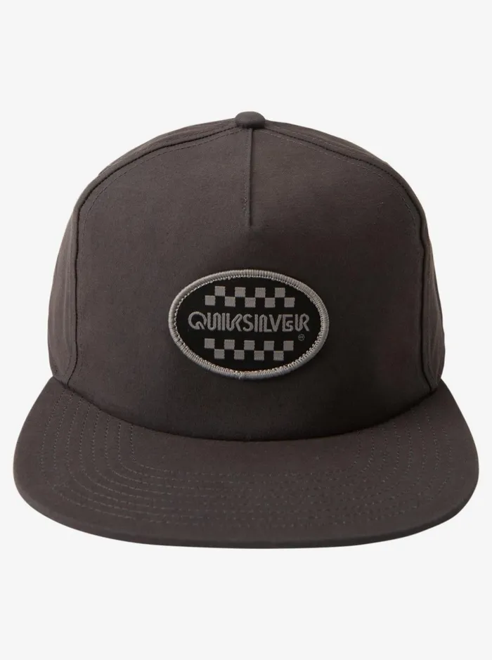 Men Quiksilver Hats Patch Mate Snapback Hat Tarmac Men Quiksilver Hats Patch Mate Snapback Hat Tarmac