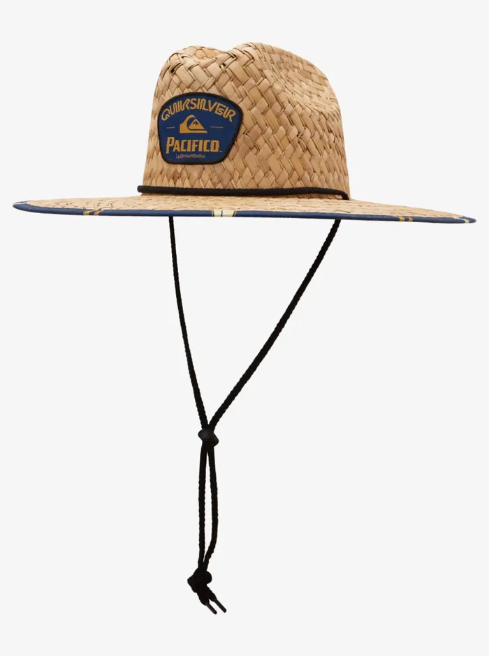 Men Quiksilver Hats Quiksilver X Pacifico Kick Back Straw Lifeguard Hat Navy Blazer