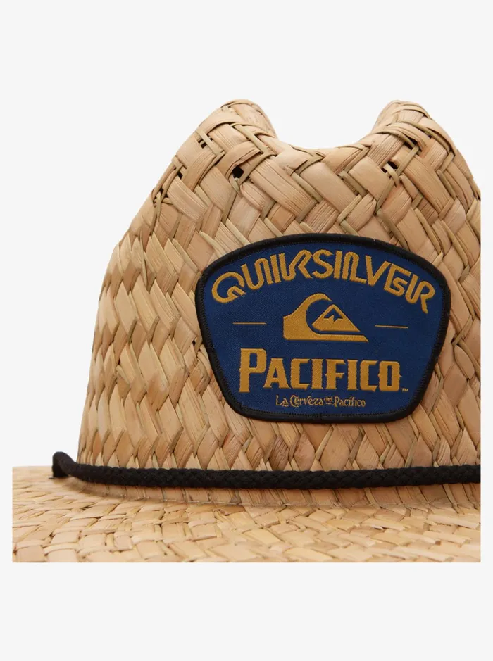 Men Quiksilver Hats Quiksilver X Pacifico Kick Back Straw Lifeguard Hat Navy Blazer