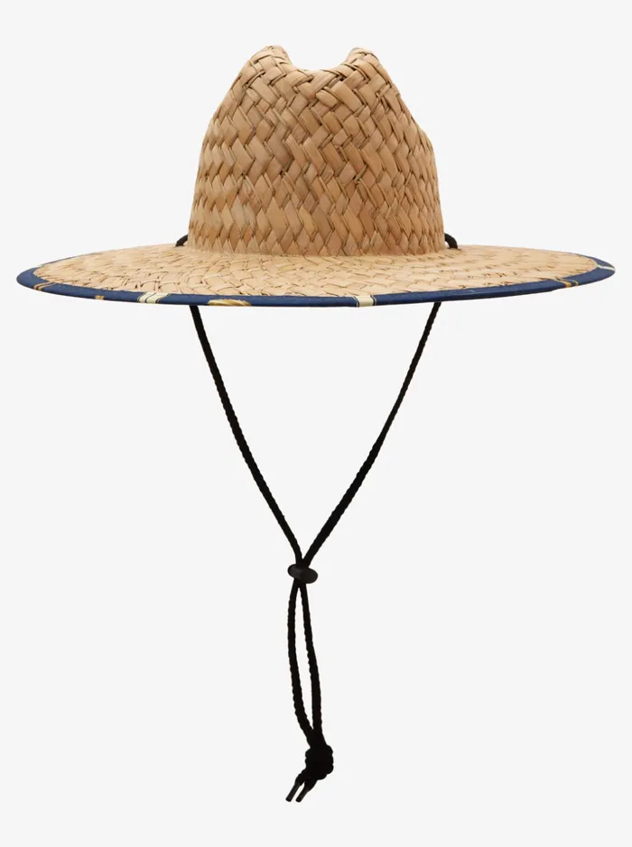 Men Quiksilver Hats Quiksilver X Pacifico Kick Back Straw Lifeguard Hat Navy Blazer